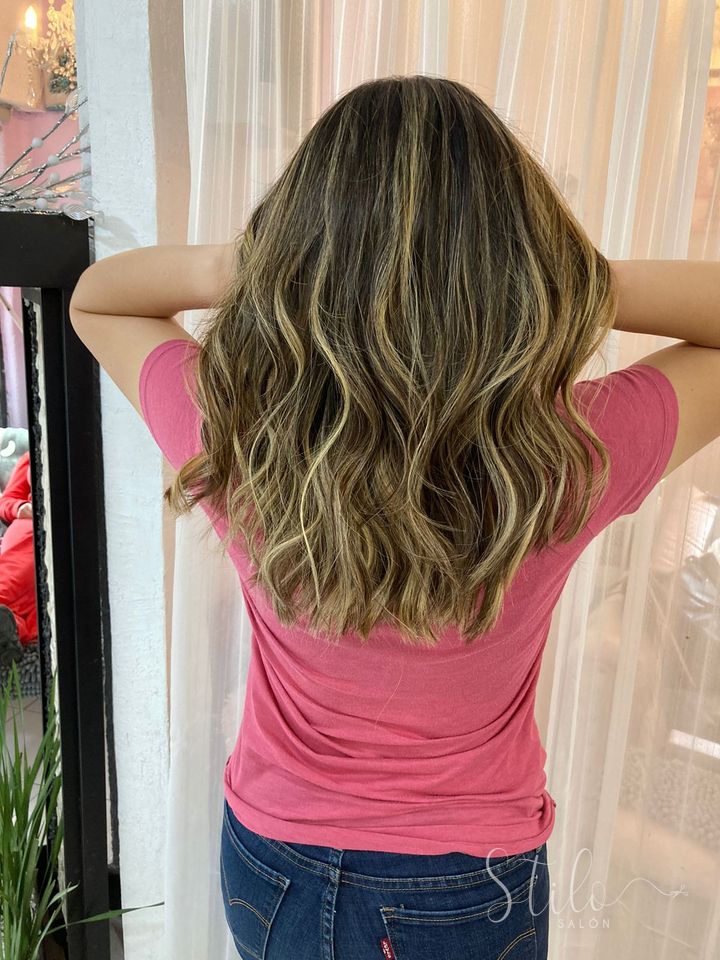 Balayage hecho en Stilo Salón, Roma Norte, CDMX
