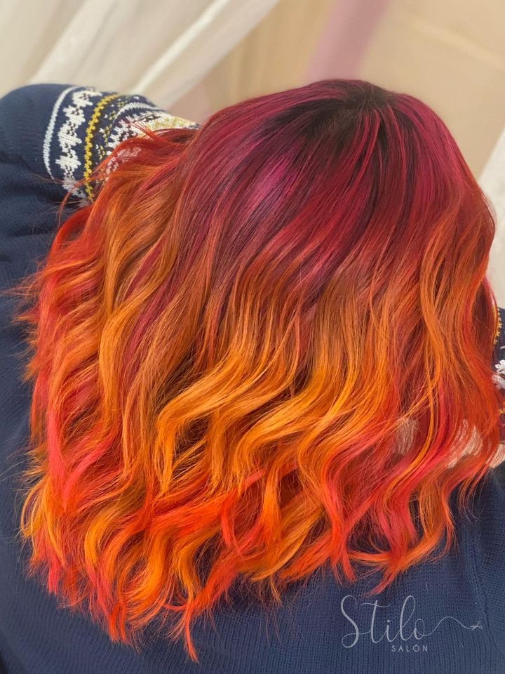 Color fantasía hecho en Stilo Salón, Roma Norte, CDMX