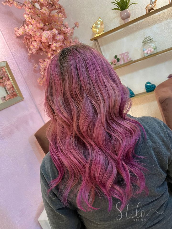 Color fantasía hecho en Stilo Salón, Roma Norte, CDMX
