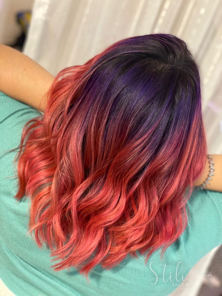 Color fantasía hecho en Stilo Salón, Roma Norte, CDMX