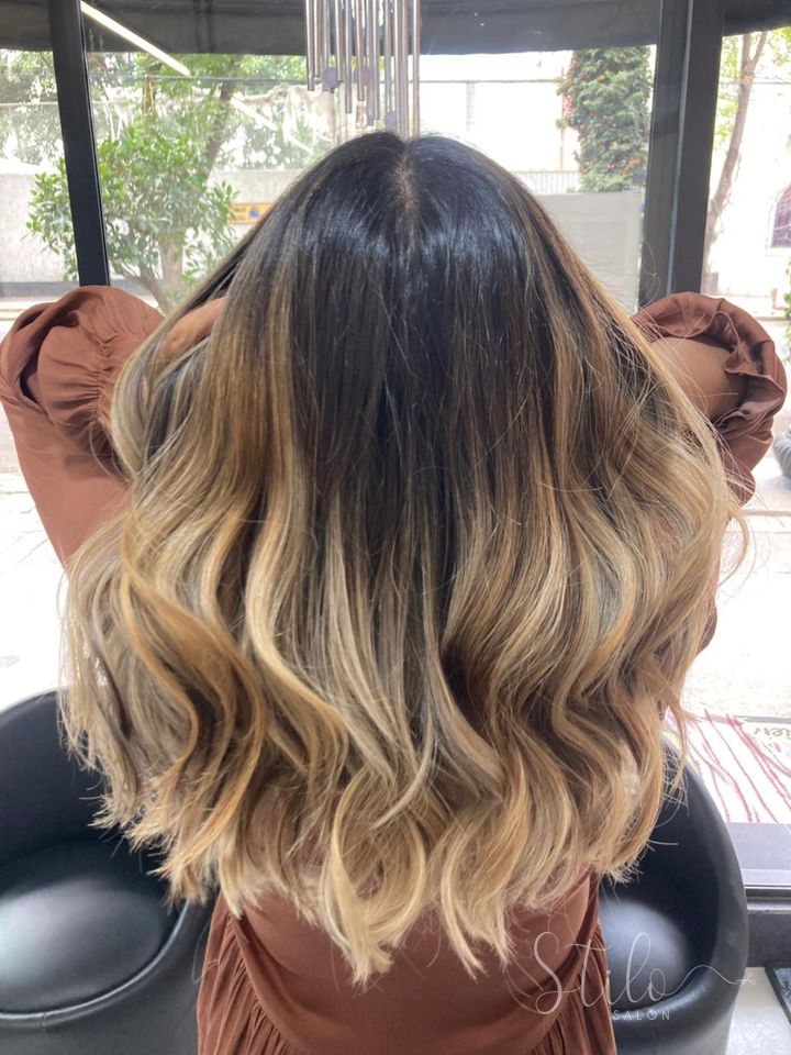 Balayage hecho en Stilo Salón, Roma Norte, CDMX